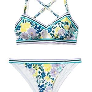 Floral Bikini - Yellow, Blue, Purple